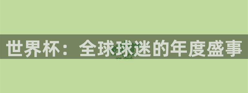 亚洲杯足球：世界杯：全球球迷的年度盛事